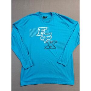 Fox Racing Y2K Long Sleeve T Shirt Mens XL Blue Graphic Tee Regular Fit